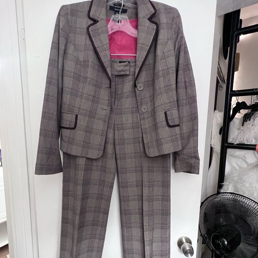 Plaid Pant Suit